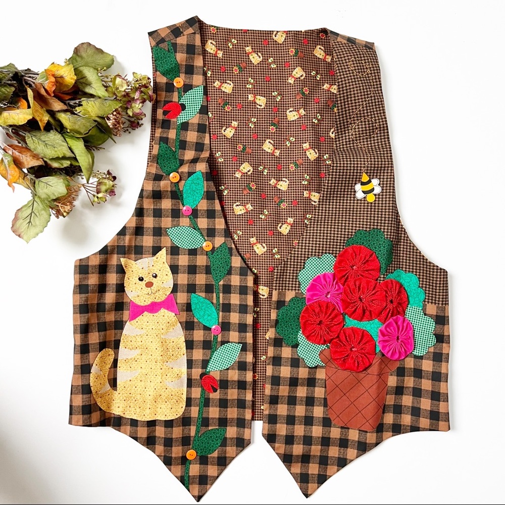 Vintage 1970’s Handmade Country Cat Vest